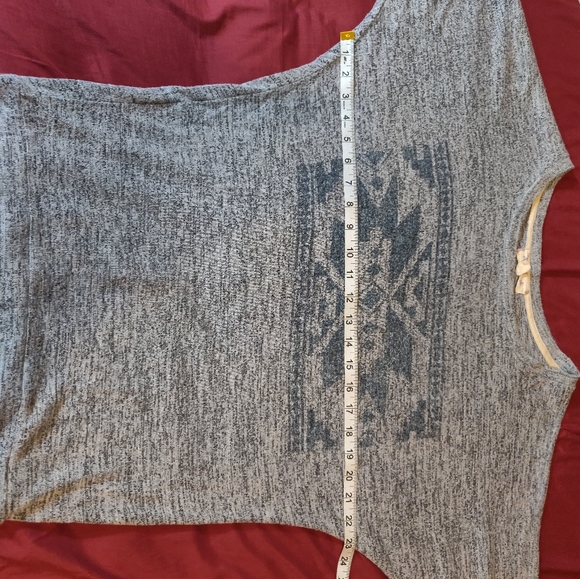 LAST CHANCE Hippie Rose Grey 3/4 Sleeve Top - Picture 3 of 10